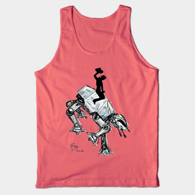 Planet Høth Let 'er BUCK! (prairie blackout) Tank Top by Yeti Ink ~ Yeti307